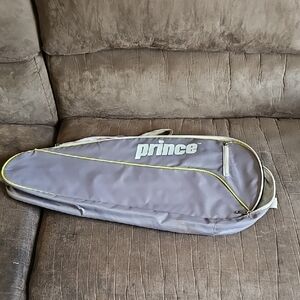 Prince Gray Duffel Tennis Racket Bag with Yellow Trim